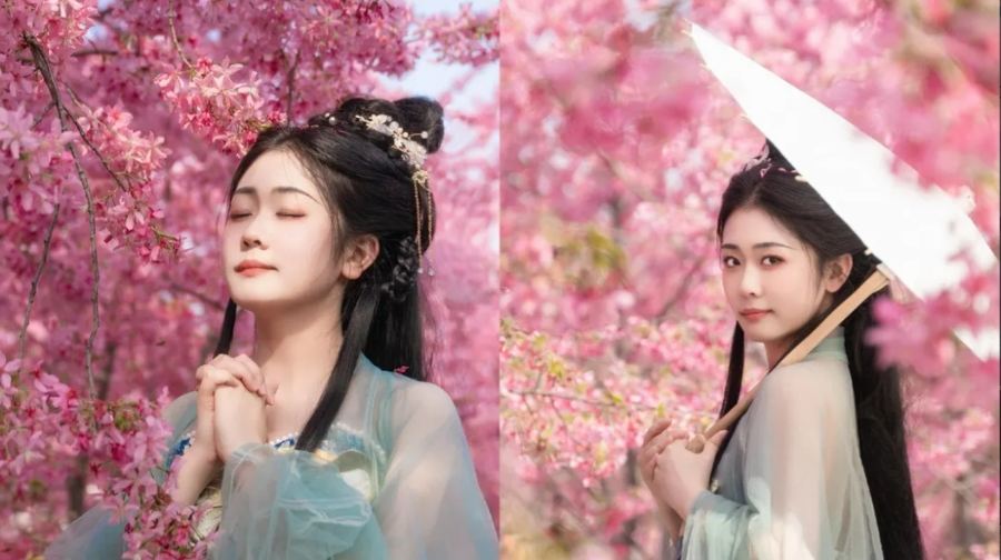 成都旅拍【特色漢服體驗漢服租借+精美服飾選擇+妝造+1 小時外景跟拍可選】