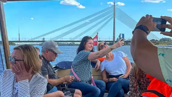 Riga Sightseeing Tour by Canal Boat with Audioguide
