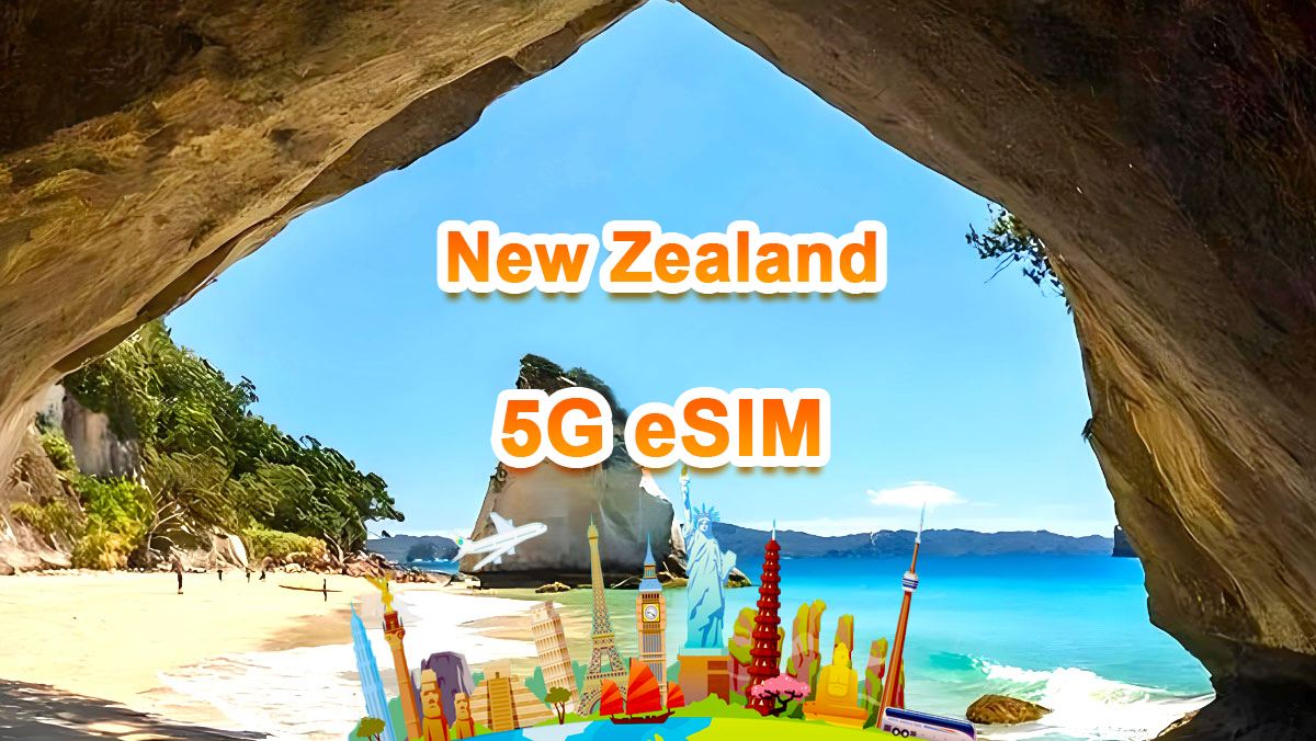 New Zealand 5G eSIM | Daily package/Total package | 1GB/day-total 30GB | 1-30 days | 24-hour system | QR code