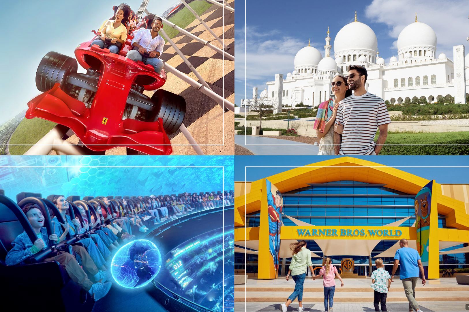 Dubai: Scheich-Zayid-Moschee & Yas-Insel Parks / Transfer