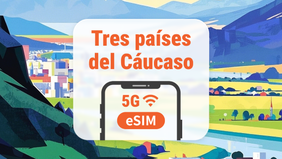 Cáucaso 3 Destinos 5G eSIM | Georgia, Azerbaiyán y Armenia | 1–30 días | Código QR instantáneo