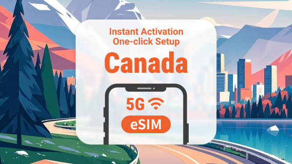 eSIM 5G Canada | Nhiều mạng | Hỗ trợ ChatGPT & TikTok | 1–30 ngày | Mã QR tức thì