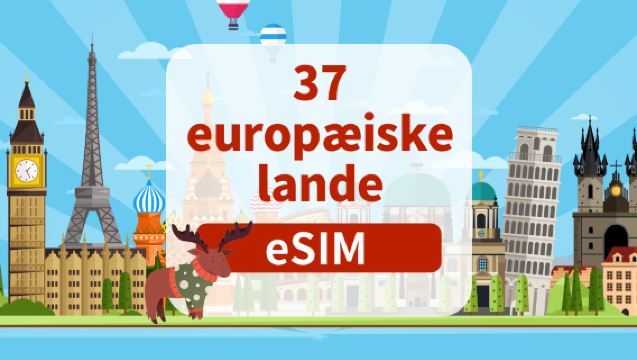 5G eSIM i 37 europæiske lande | Daglig/Fuldtidspakke | 1-30 dage | Daglig fakturering | QR-kode