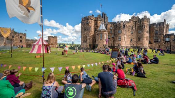 Alnwick Castle  Tour  and the Borders including admission to Alnwick Castle  and Bamburgh Castle from Edinburgh
