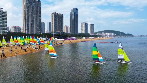 山東威海酷艇小鎮水上項目體驗/雙體帆船40分鐘+教練講解【帆船體驗/教練陪同/團建聚會優選】