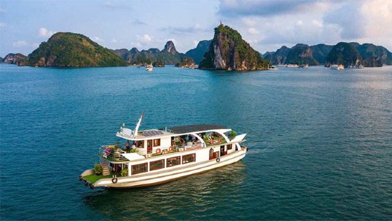 Tagestour durch die Halong-Bucht + WeGo-Kreuzfahrt + Abfahrt von Halong/Hanoi