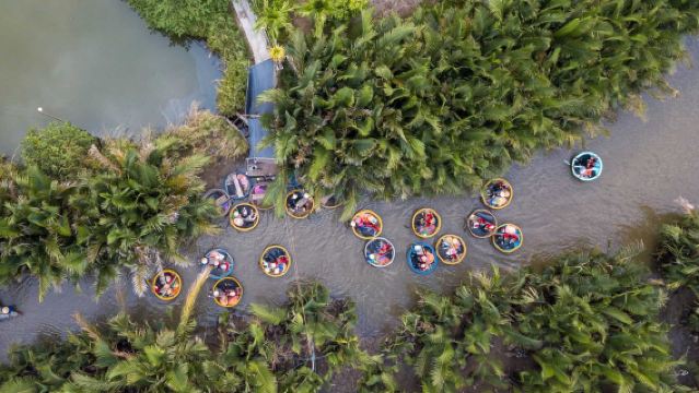 Vietnam Hoi An Hacoconut Coconut Basket Boat Ride