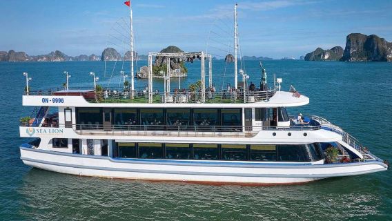 Da Hanoi: Crociera di lusso Sea Lion ad Halong – Tour giornaliero a 5 stelle con pranzo a buffet