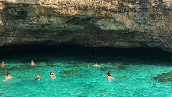 Santa Ponsa: Chuyến tham quan bằng thuyền Hang động, Vách đá & Vịnh nhỏ + Lặn với ống thở