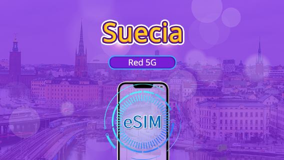 Suecia | eSIM 5G/4G | Paquete diario/de datos | Facturación por día natural | 1-30 días | Código QR