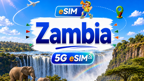 Замбия 5G eSIM | Поддержка всех AI и TikTok | 500 МБ/день — общий объем 30 ГБ | 1-30 дней | 24-часовой тариф | QR-код