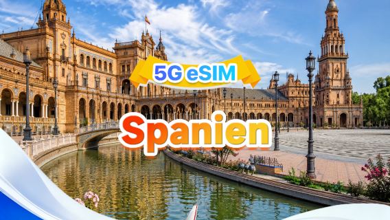 Spanien 5G eSIM | Drei Netze · Unterstützt All AI & TikTok | 500 MB/Tag - Gesamtvolumen 100 GB | 1-60 Tage | 24-Stunden-Abrechnung | QR-Code