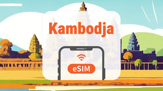 Kambodja eSIM | Dubbla nätverk • Alla AI & TikTok | 1–30 dagar | QR-kod