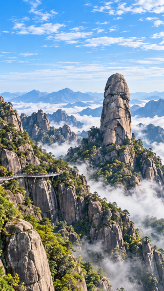 Door-to-door pickup | Shangrao Lingshan 1-day tour + cable car + sky mirror + strange rocks and sea of clouds