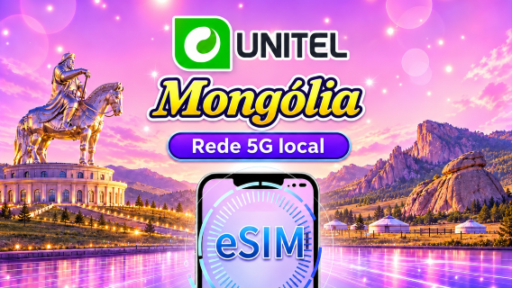 Mongólia | eSIM UNITEL | Pacote de dados | Dias corridos | 3-30 dias | Código QR | Suporte para TikTok e ChatGPT