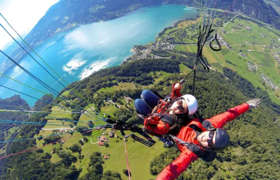 瑞士因特拉肯滑翔傘體驗 飛躍湖泊山川官方直簽高空極限體驗