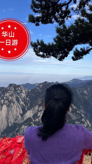 西安華山ワンデーツアー 15名様限定少人数ファミリー向け混載ツアー（入場チケット・ケーブルカー・昼食・駅・空港お迎えサービス付き）
