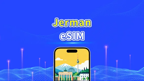 eSIM Jerman | 5G/4G | Paket Harian/Data | 24 jam | 1-30 hari | Kode QR