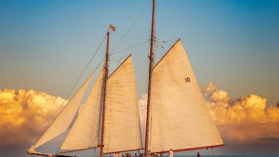 歴史的なスクーナー：ペリーマリーナからのサンセットセーリング