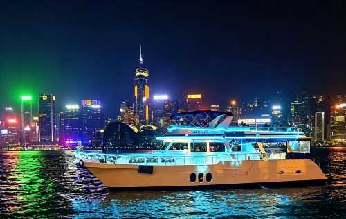 香港維多利亞港夜遊觀光船
