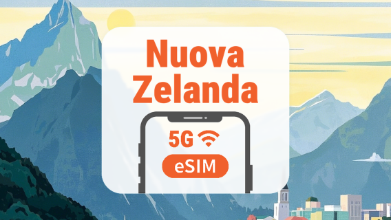 Nuova Zelanda 5G eSIM | AI & TikTok | 1–30 Giorni | Codice QR