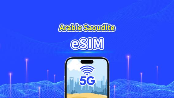 eSIM d'Arabie Saoudite | 5G/4G | Forfait de données quotidien/total | 1-30 jours | Facturation 24h/24 | code QR