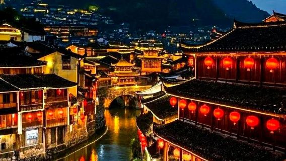 Day tour from zhangjiajie to Fanghuang and Furong old town include night view