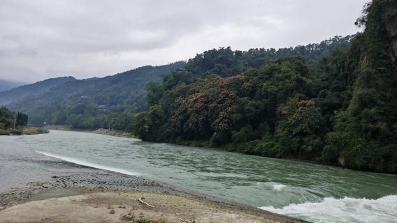 sewa kendaraan pribadi perjalanan satu hari ke Gunung Qingcheng, Dujiangyan, Kota Kuno Guanxian, dan Danau Yuecheng di Chengdu tersedia, dengan layanan berbahasa Inggris.