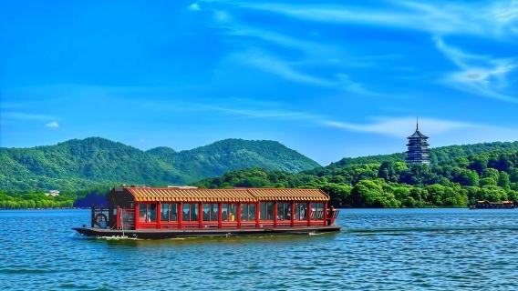 Lawatan Sehari Santai Tulen di Tasik Barat Hangzhou | Jemputan Percuma dari Kawasan Bandar Termasuk Pelayaran Tasik Barat dan Gambar Panorama