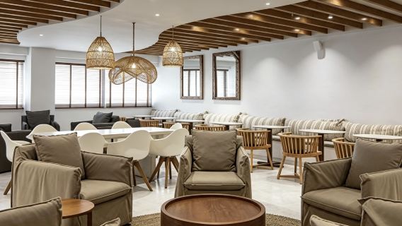 VIP lounge pass at JMK Mykonos International Airport in Greece (VIP waiting/transfer/rest/dining)