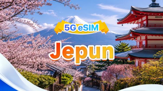 Jepun 5G eSIM | Dua rangkaian · Sokongan semua AI & TikTok | 500MB/hari-jumlah 100GB | 1-90 hari | Caj 24 jam | Kod QR