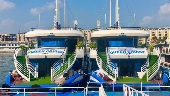 할롱 만 당일 치기 여행: 퀸즈 크루즈/럭셔리 5성급+대나무 뗏목 또는 카약 체험+뷔페 점심