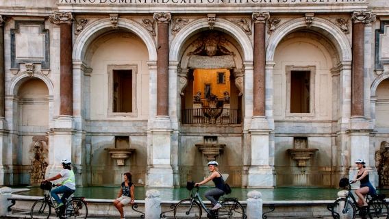 Rome : visite privée d'une demi-journée à vélo avec vélo électrique