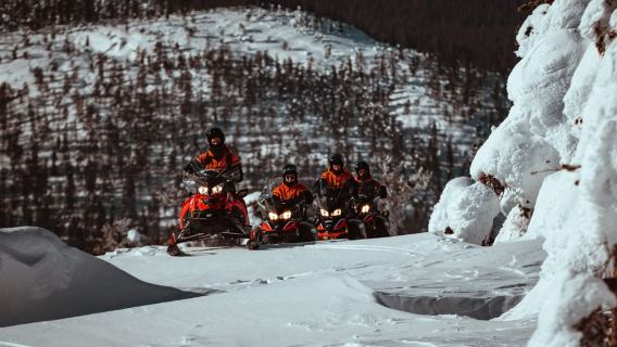 Saariselkä: Snowmobile Ride with Hot Drinks