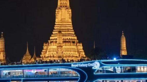 Bangkok Royal Galaxy Cruise + Buffet + Show / Chao Phraya River / Deluxe White Orchid