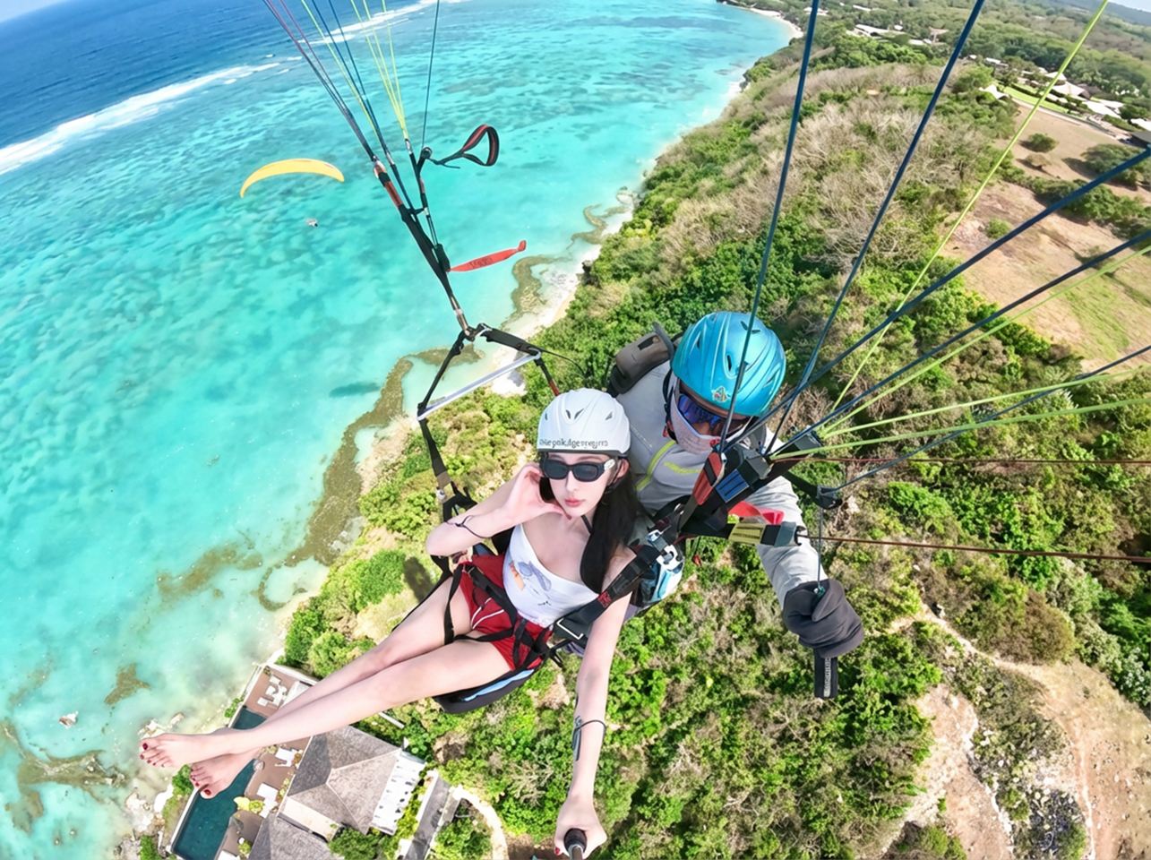 Paragliding at Timbis Bali with Optional Uluwatu/Alam Cliff Views