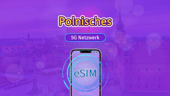 Polen | 5G/4G eSIM | Gesamtpaket | 24-Stunden Abrechnung | 7–30 Tage | QR-Code