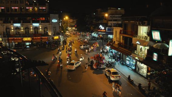 Hanoi Night Views by Double-Decker Bus & Ta Hien Street