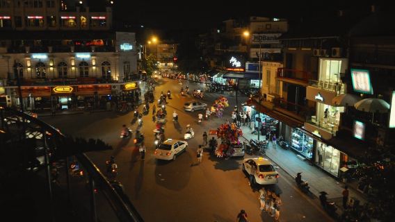 Hanoi Night Views by Double-Decker Bus & Ta Hien Street
