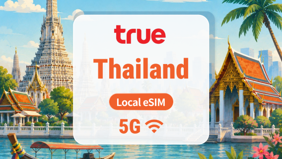 eSIM 5G Thái Lan True | IP nội địa • Số điện thoại Thái Lan | 7/10/15 ngày | QR Code