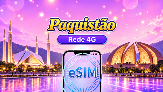 Paquistão | eSIM 4G | Pacote diário/Pacote de dados | 1-30 dias | Suporte para TikTok&ChatGPT | Cobrança por 24 horas | Código QR