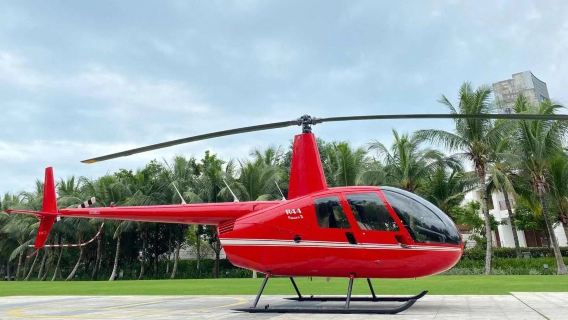 【三亞直升機體驗 家庭出行】三亞直升機空中小圈飛行家庭3人觀光體驗+三亞灣/海棠灣2選1