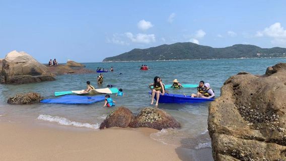 汕頭南澳島+青澳灣體驗潛水浮潛5小時【快艇來回+收蟹籠+浮潛+劃小船+槳板+水浮毯+烤肉+海鮮粥+茶水】