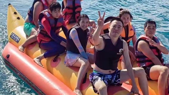 加井島4小時遊艇出海 送拍攝 浮潛+海釣泳池滑梯水上摩托車玻璃船