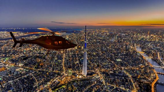ヘリコプター体験代行予約【夜景体験/プロポース・誕生日撮影セットメニュー/空中花火大会鑑賞 １日予約可】