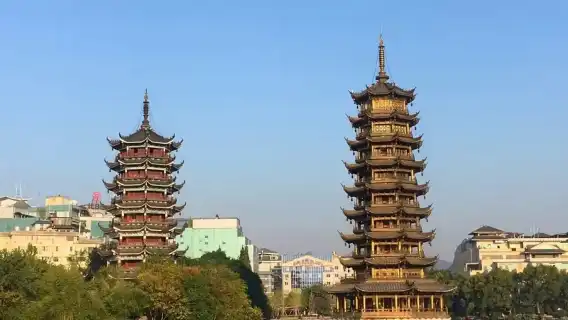 廣西桂林山水甲天下|漓江設施+象鼻山設施+日月雙塔