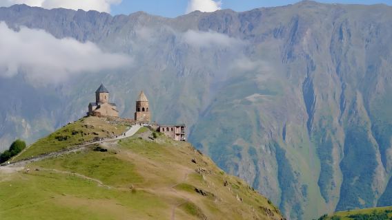 Departing from Tbilisi: Mount Kazbek + Georgia-Russia Friendship Monument + Holy Trinity Church of Gergeti