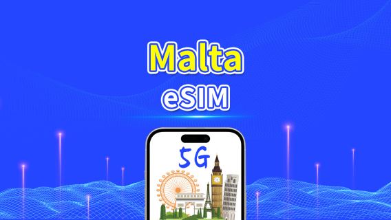 Malta eSIM | 5G/4G | Highspeed-Daten | 24 Stunden | 1-30 Tage | QR-Code