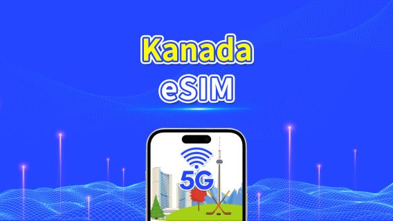 Kanada eSIM | 5G/4G | Tages-/Gesamt-Datenpaket | 1–30 Tage | 24-Stunden-Abrechnung | QR-Code