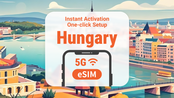 Hungary 5G eSIM | Liputan Rangkaian Dwi | Menyokong ChatGPT & TikTok | 1–30 Hari | Kod QR Segera